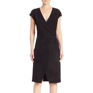 Polo Ralph Lauren Black Suede Wrap Dress